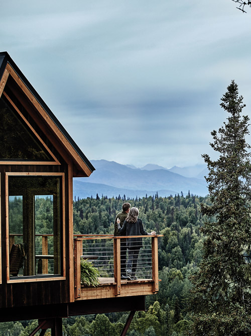 lodge balcony overlooking trees